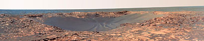 Cratère Beagle sur Mars.