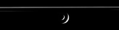 Eclipse Ancelade - Rhea, par la sonde Cassini.