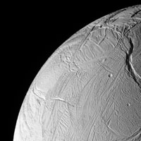 Encelade par la sonde de la NASA Cassini.