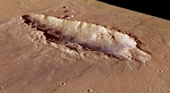 cratère allongé. Image ESA.