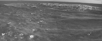 Le cratère Freedom 7 sur la planète Mars.