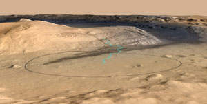 Cratère Gale (NASA/ESA)