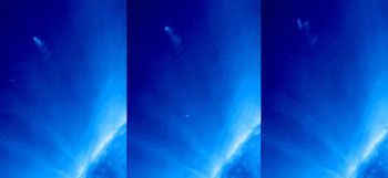 Comète Lovejoy par la sonde Stereo-B de la NASA.